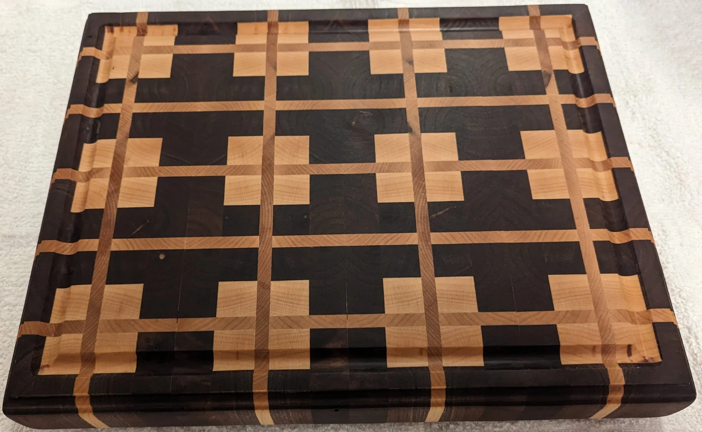 End-Grain Boards & Bowls — Squares-within-squares, tilted
