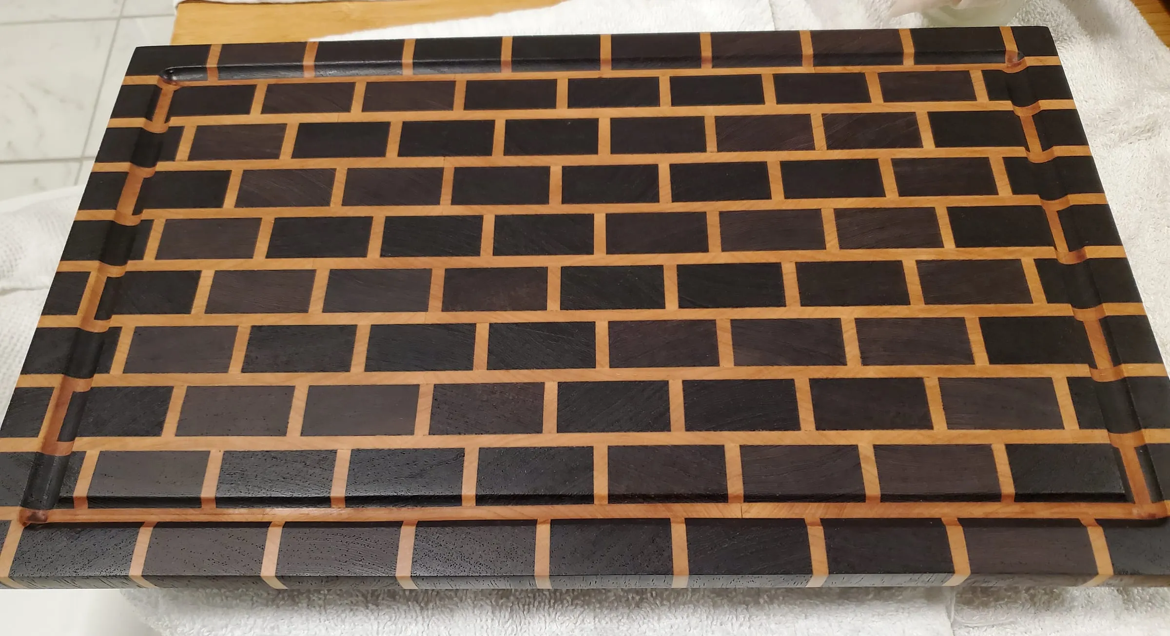 End-Grain Boards & Bowls — Brick pattern at an angle