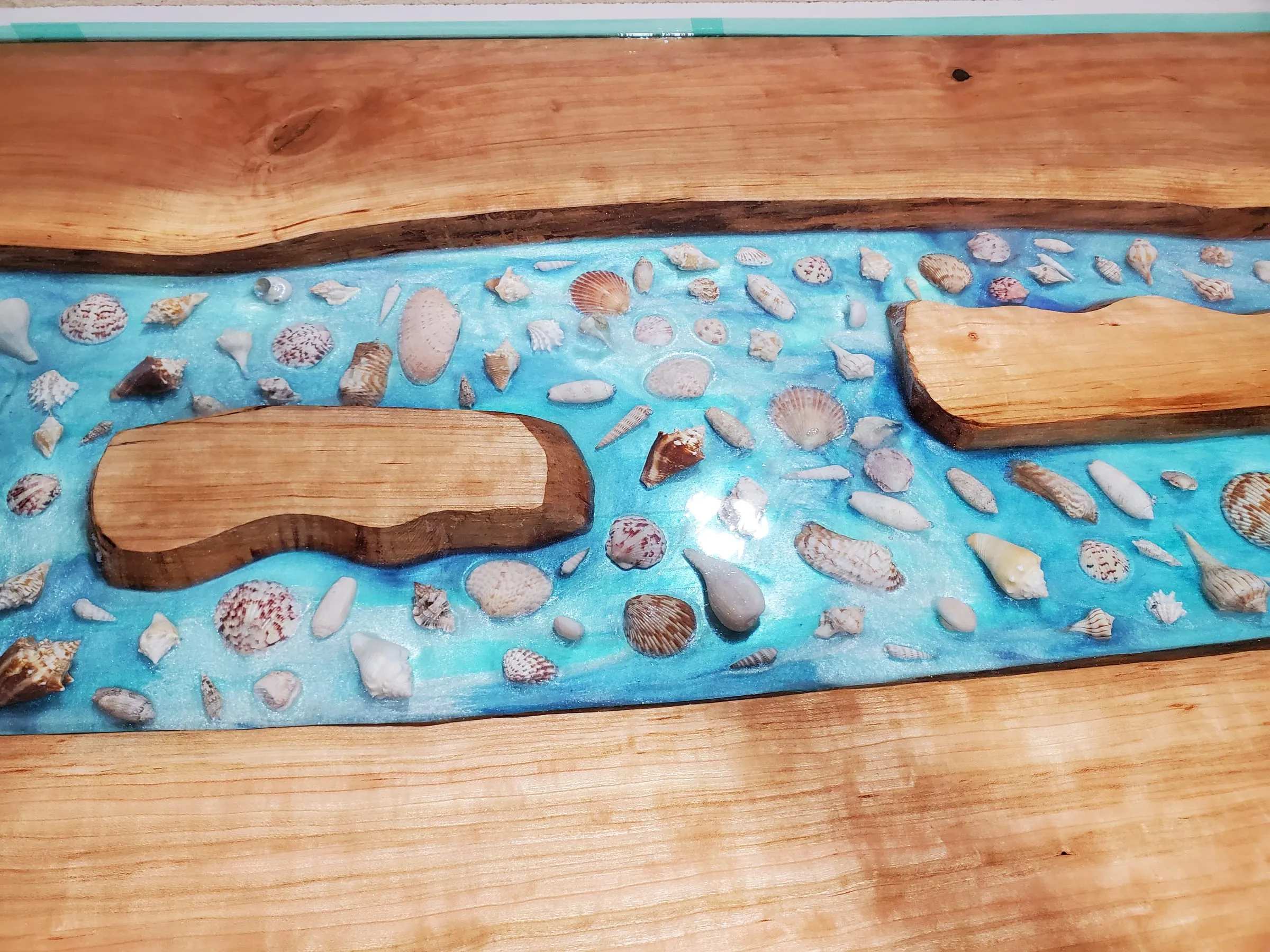 Coffee River Table — The river after the final pour