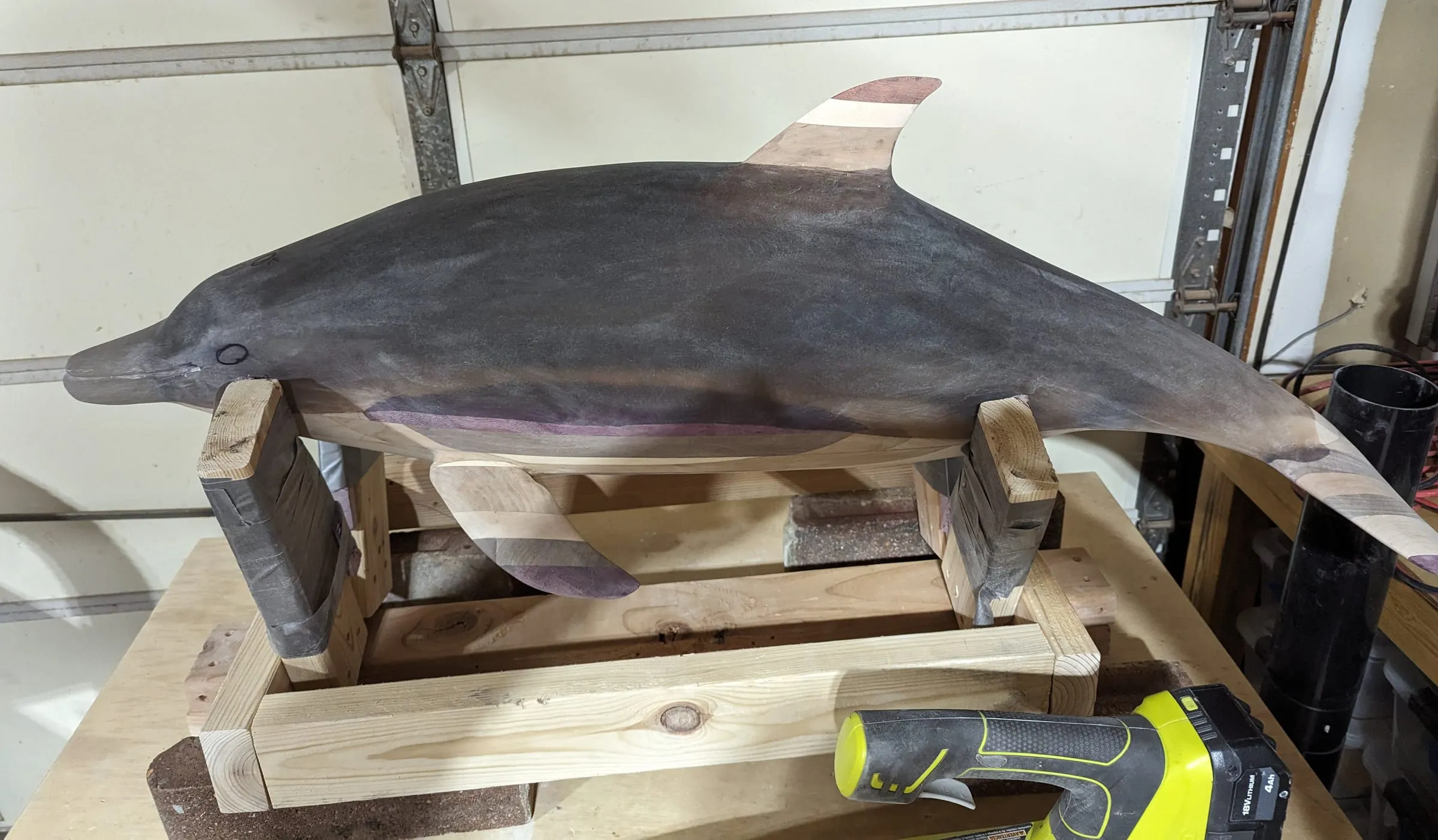 Elvis the Dolphin — The sculpted body before finishing