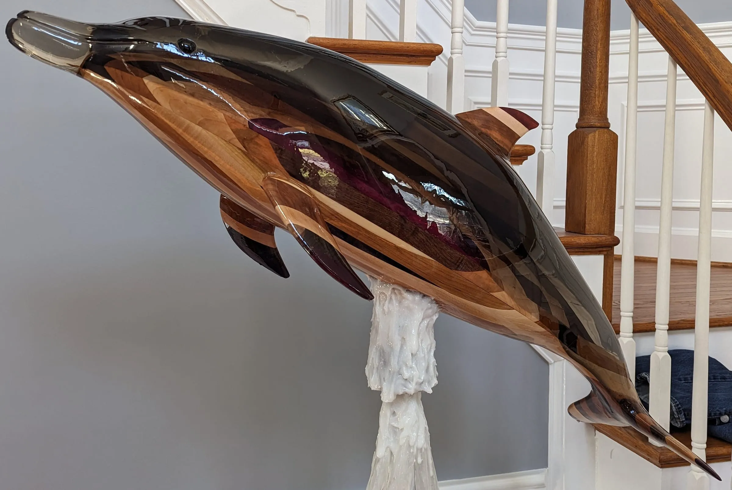 Elvis the Dolphin, finished and mid-leap