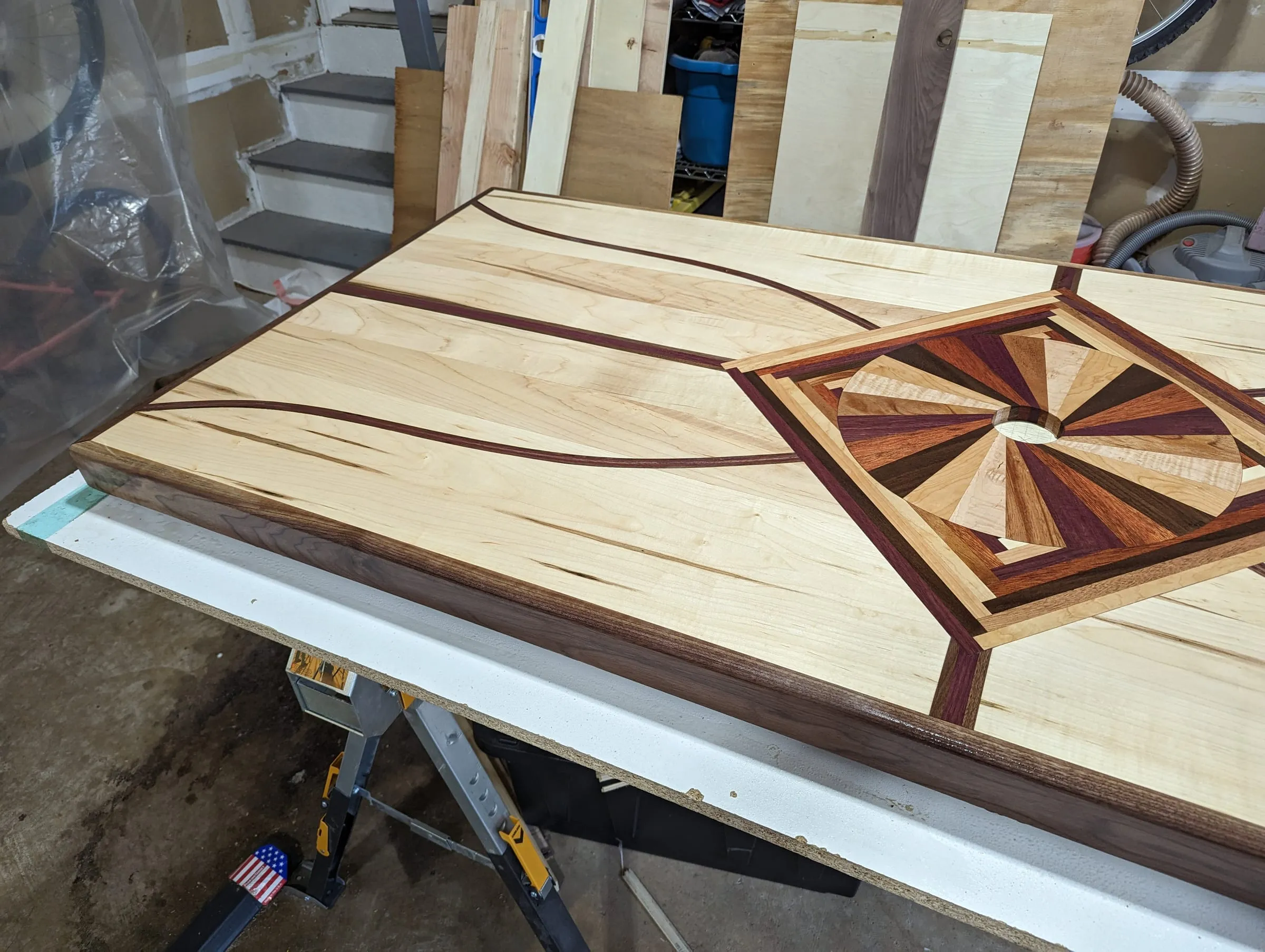 The Starburst Picnic Table — The top coming together