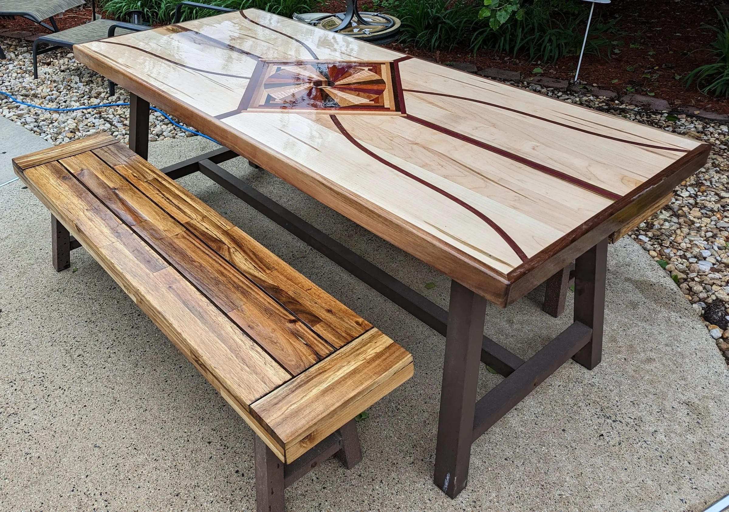 The Starburst Picnic Table and bench