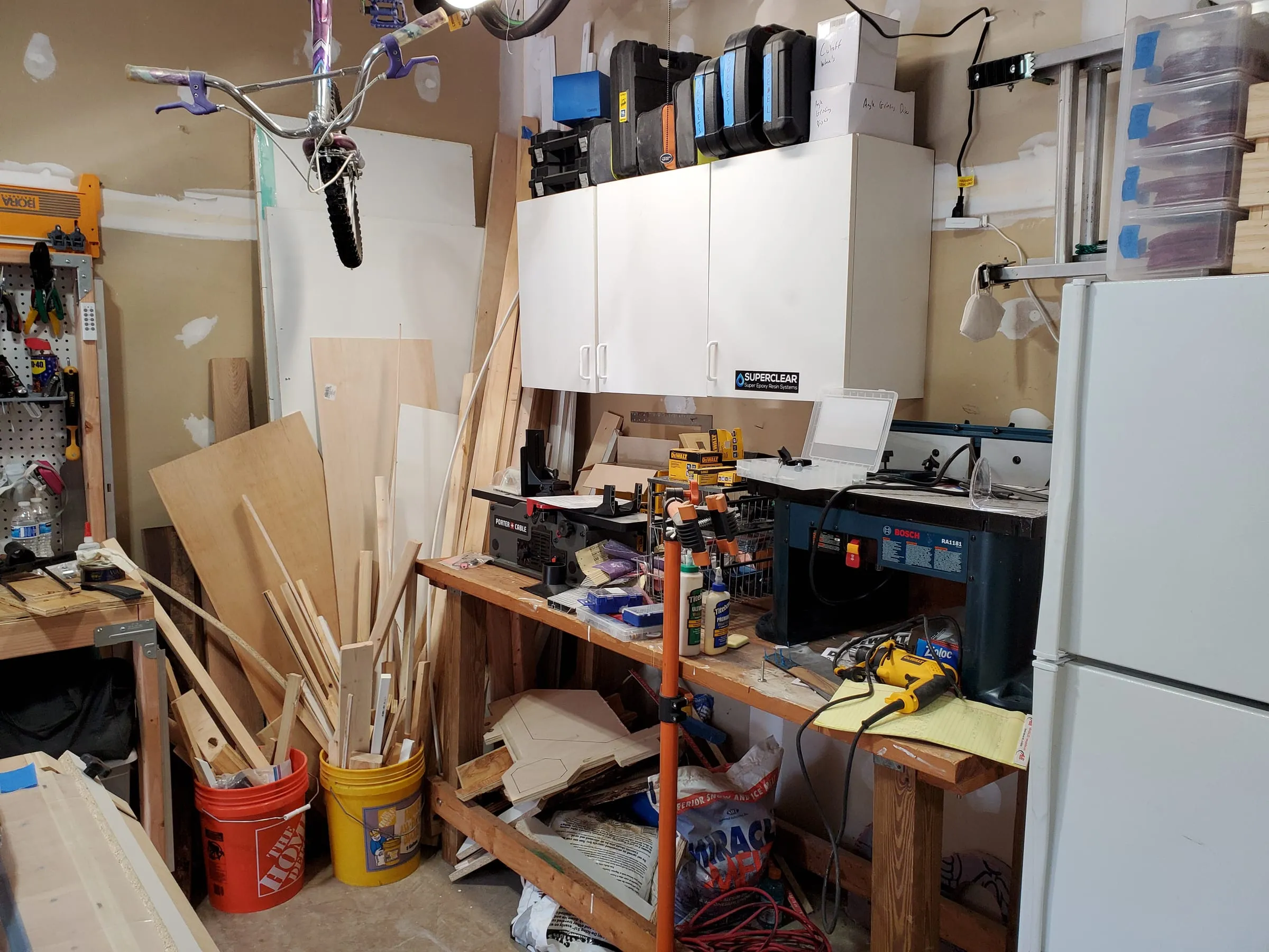 The Workshop — Tool wall and storage