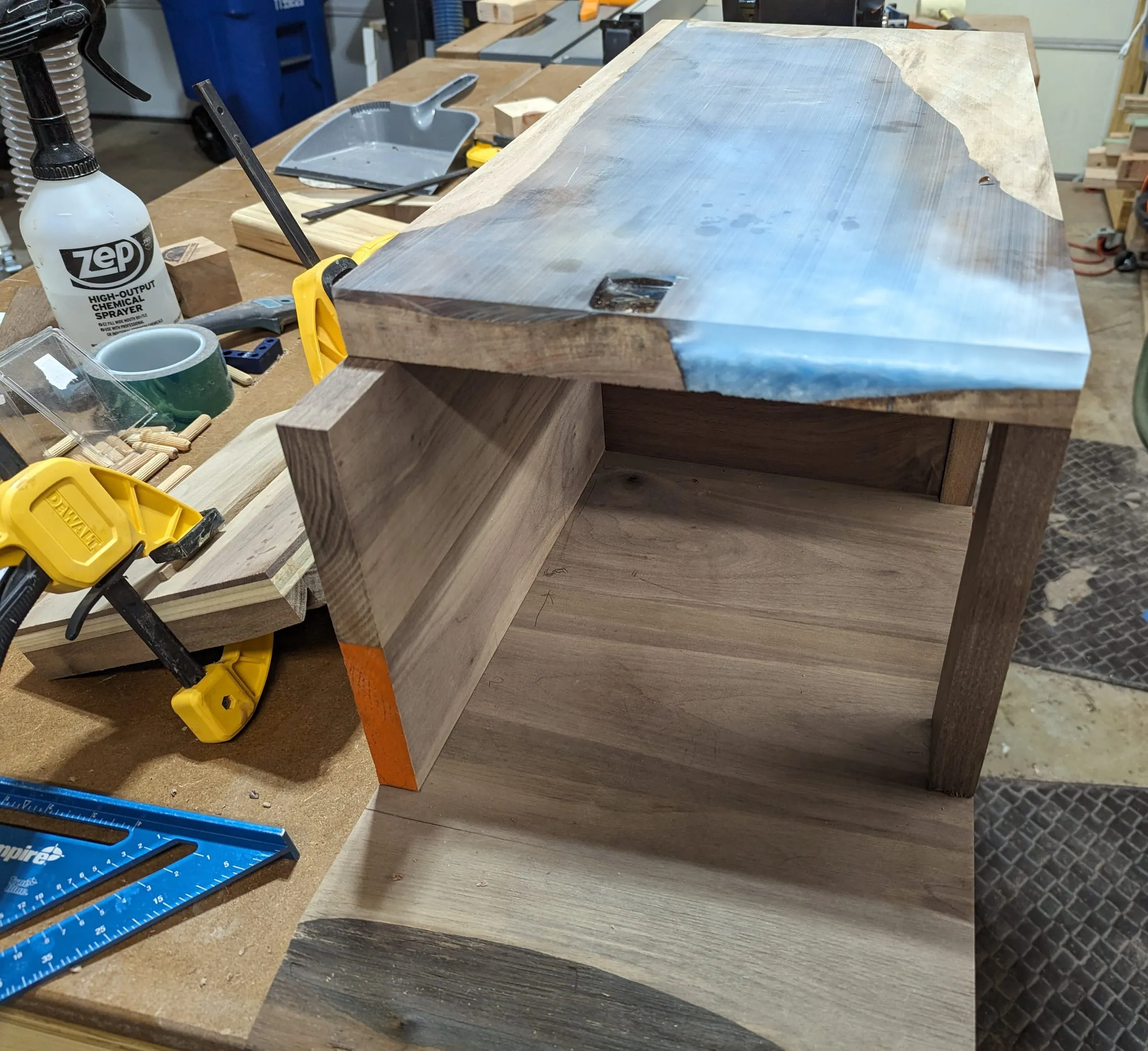 The Waterfall Cabinet — Dry-fitting the carcass in the shop